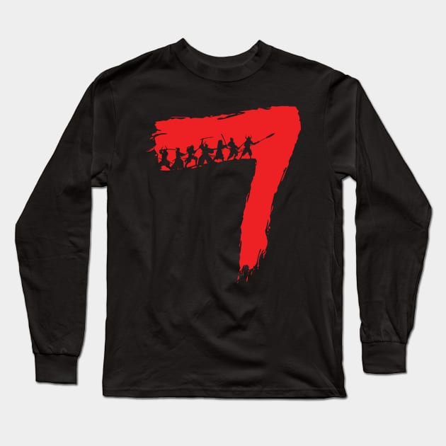 Seven Samurai Long Sleeve T-Shirt by MindsparkCreative